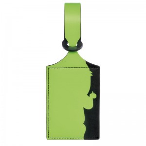 Akcesoria Męskie Longchamp LGP Travel Luggage tag Leather Zielone Głęboka | PL7132IL