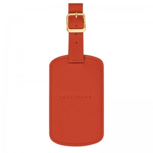 Akcesoria Męskie Longchamp Le FoulonnÉ Luggage tag Leather Paprika | PL7118UZ