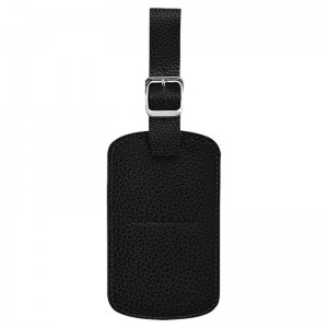 Akcesoria Męskie Longchamp Le FoulonnÉ Luggage tag Leather Czarne | PL7114AH