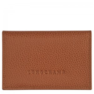 Etui na Karty Damskie Longchamp Le FoulonnÉ Leather Caramel | PL8518AH