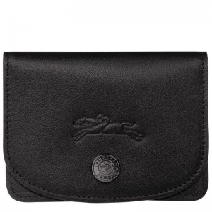 Etui na Karty Damskie Longchamp Le Pliage Xtra Leather Czarne | PL8489DF