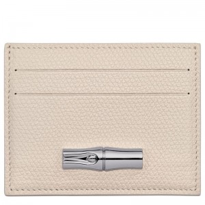 Etui na Karty Damskie Longchamp Le Roseau Leather Paper | PL8484IL
