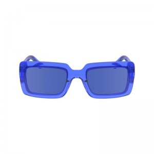 Okulary Przeciwsłoneczne Damskie Longchamp Fall-Winter 2023 Collection Plant Based Resin Niebieskie | PL7930MQ