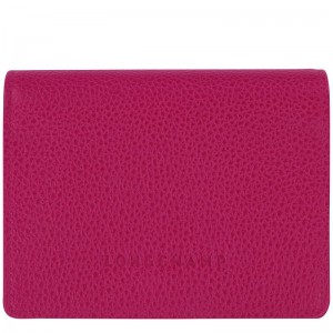 Portfele Damskie Longchamp Le FoulonnÉ Leather Beetroot | PL8555MQ
