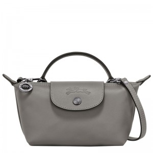 Pouches Damskie Longchamp Le Pliage Xtra XS Leather Turtledove | PL8401BE